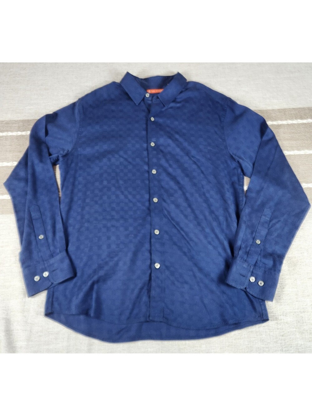 Tori Richard Men's Cotton Silk Blend Long Sleeve Button Up Shirt Size L